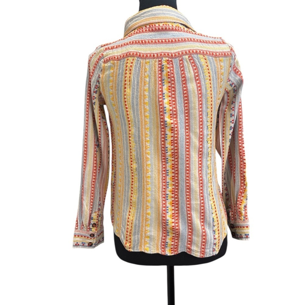 Anthropologie Embroidered Bohemian Boho Top Shirt long sleeve - Picture 2 of 9